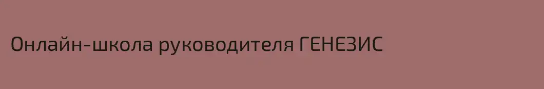 Онлайн-школа руководителя ГЕНЕЗИС